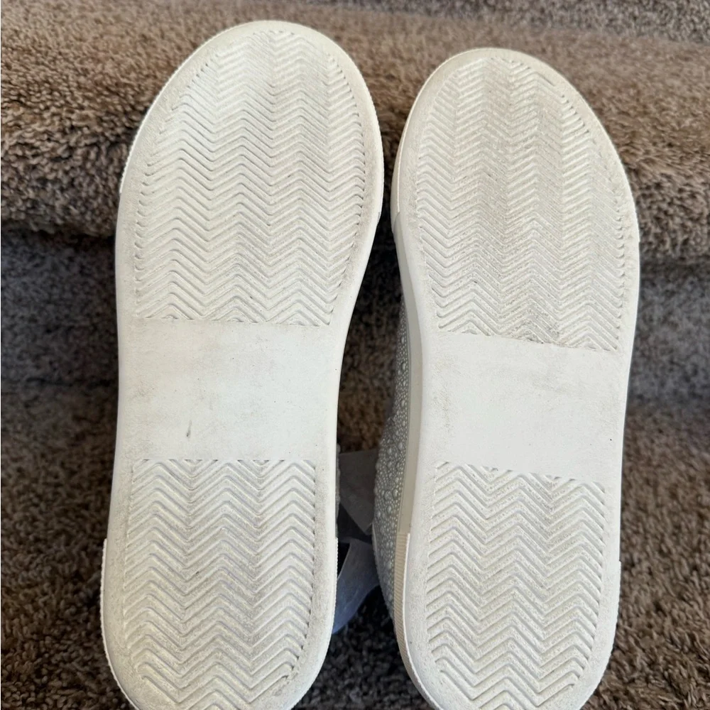 Betsey Johnson Sdny Women’s Cream Beaded Embellished Women's Sneakers - Picture 11 of 14